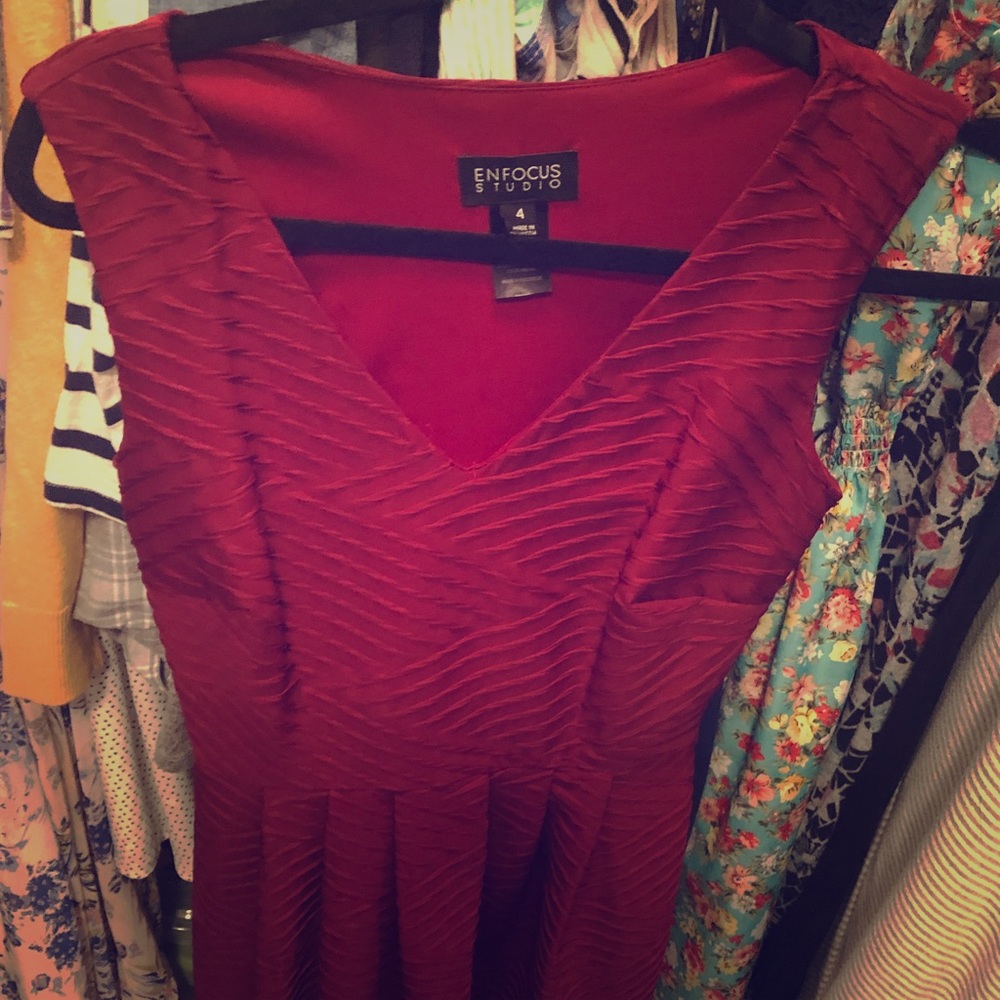 Maroon Baby Doll Dress